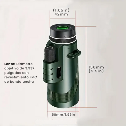 Telescopio Monocular con Soporte para Movil