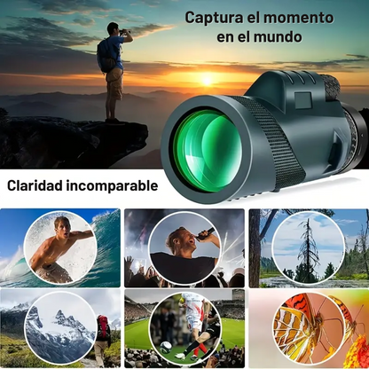 Telescopio Monocular con Soporte para Movil